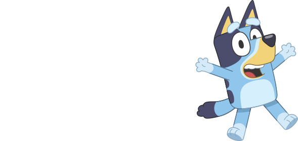 Bluey White SVG 로고 벡터 무료 다운로드