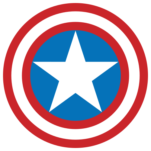 Captain America Shield SVG 로고 벡터 무료 다운로드